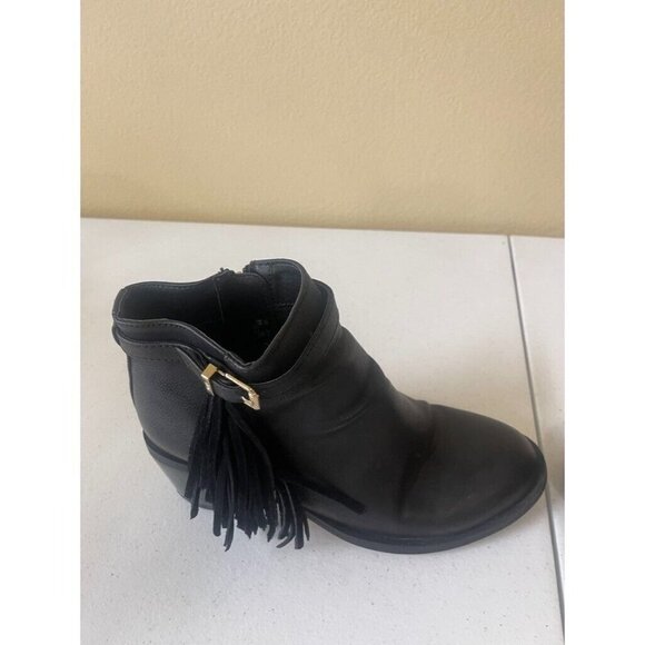 Sam Edelman CIRCUS Black Fringe Ankle Boots Booties size 8 Tassel Western Trendy - Picture 13 of 16